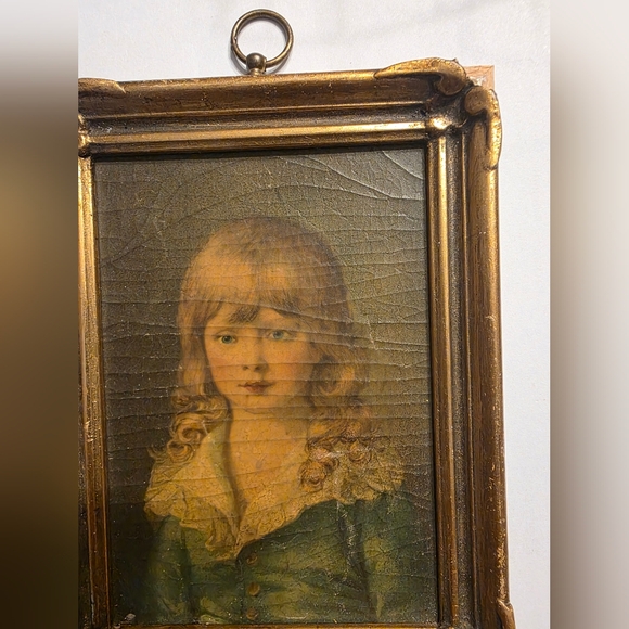 Vintage Gold Framed Portrait Art Prince Octavius of BRITAIN KING GEORGE III Son - Picture 6 of 13